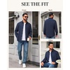 COOFANDY Mens Flannel Shirts Long Sleeve Plaid Button Down Shirt Jackets(Navy Blue)