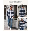COOFANDY Mens Flannel Shirts Long Sleeve Plaid Button Down Shirt Jackets(Navy Blue Plaid)