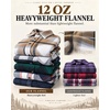 COOFANDY Mens Flannel Shirts Long Sleeve Plaid Button Down Shirt Jackets(Olive Blue Plaid)