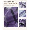 COOFANDY Mens Flannel Shirts Long Sleeve Plaid Button Down Shirt Jackets(Purple Plaid)