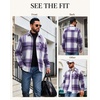COOFANDY Mens Flannel Shirts Long Sleeve Plaid Button Down Shirt Jackets(Purple Plaid)