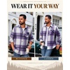 COOFANDY Mens Flannel Shirts Long Sleeve Plaid Button Down Shirt Jackets(Purple Plaid)