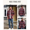 COOFANDY Mens Flannel Shirts Long Sleeve Plaid Button Down Shirt Jackets(Wine Red Plaid)