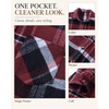 COOFANDY Mens Flannel Shirts Long Sleeve Plaid Button Down Shirt Jackets(Wine Red Plaid)
