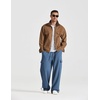 COOFANDY Men’s Fleece Cargo Sweatpants Baggy Wide Leg Joggers with Pockets(Blue)