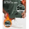 COOFANDY Men’s Fleece Cargo Sweatpants Baggy Wide Leg Joggers with Pockets(Forest Green)