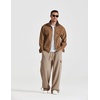COOFANDY Men’s Fleece Cargo Sweatpants Baggy Wide Leg Joggers with Pockets(Khaki)