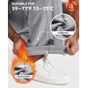 COOFANDY Men’s Fleece Cargo Sweatpants Baggy Wide Leg Joggers with Pockets(Light Grey)
