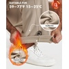 COOFANDY Men’s Fleece Cargo Sweatpants Baggy Wide Leg Joggers with Pockets(Light Khaki)