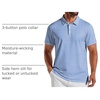 COOFANDY Mens Golf Polo Shirts Short Sleeve Quick Dry Casual Collared Shirt(Blue Flower)