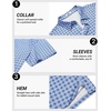COOFANDY Mens Golf Polo Shirts Short Sleeve Quick Dry Casual Collared Shirt(Blue Flower)