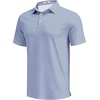 COOFANDY Mens Golf Polo Shirts Short Sleeve Quick Dry Casual Collared Shirt(Light Blue Square)