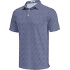 COOFANDY Mens Golf Polo Shirts Short Sleeve Quick Dry Casual Collared Shirt(Navy Blue Triangles)