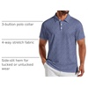 COOFANDY Mens Golf Polo Shirts Short Sleeve Quick Dry Casual Collared Shirt(Navy Blue Triangles)
