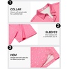COOFANDY Mens Golf Polo Shirts Short Sleeve Quick Dry Casual Collared Shirt(Pink Splashed Paint)