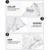 COOFANDY Mens Golf Polo Shirts Short Sleeve Quick Dry Casual Collared Shirt(White Grey Geometry)