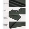 COOFANDY Men’s Heavyweight Long Sleeve T-Shirt Cotton Crew Neck Basic Tee(Army Green)