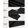 COOFANDY Men’s Heavyweight Long Sleeve T-Shirt Cotton Crew Neck Basic Tee(Black)
