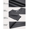 COOFANDY Men’s Heavyweight Long Sleeve T-Shirt Cotton Crew Neck Basic Tee(Dark Grey)