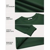 COOFANDY Men’s Heavyweight Long Sleeve T-Shirt Cotton Crew Neck Basic Tee(Green)