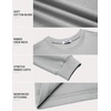 COOFANDY Men’s Heavyweight Long Sleeve T-Shirt Cotton Crew Neck Basic Tee(Light Grey)