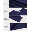 COOFANDY Men’s Heavyweight Long Sleeve T-Shirt Cotton Crew Neck Basic Tee(Navy)