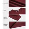 COOFANDY Men’s Heavyweight Long Sleeve T-Shirt Cotton Crew Neck Basic Tee(Wine Red)