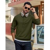 COOFANDY Men’s Hoodie Pullover Hooded Sweatshirt Casual Fashion Solid Fall(Army Green)