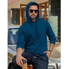 COOFANDY Men’s Hoodie Pullover Hooded Sweatshirt Casual Fashion Solid Fall(Dark Blue)