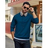 COOFANDY Men’s Hoodie Pullover Hooded Sweatshirt Casual Fashion Solid Fall(Dark Blue)