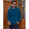 COOFANDY Men’s Hoodie Pullover Hooded Sweatshirt Casual Fashion Solid Fall(Dark Blue)