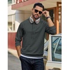 COOFANDY Men’s Hoodie Pullover Hooded Sweatshirt Casual Fashion Solid Fall(Dark Gray)
