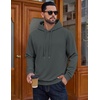 COOFANDY Men’s Hoodie Pullover Hooded Sweatshirt Casual Fashion Solid Fall(Dark Gray)