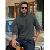 COOFANDY Men’s Hoodie Pullover Hooded Sweatshirt Casual Fashion Solid Fall(Dark Gray)
