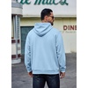 COOFANDY Men’s Hoodie Pullover Hooded Sweatshirt Casual Fashion Solid Fall(Light Blue)