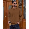 COOFANDY Men’s Hoodie Pullover Hooded Sweatshirt Casual Fashion Solid Fall(Light Brown)