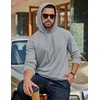 COOFANDY Men’s Hoodie Pullover Hooded Sweatshirt Casual Fashion Solid Fall(Light Gray)
