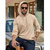 COOFANDY Men’s Hoodie Pullover Hooded Sweatshirt Casual Fashion Solid Fall(Light Khaki)