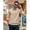COOFANDY Men’s Hoodie Pullover Hooded Sweatshirt Casual Fashion Solid Fall(Light Khaki)