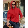 COOFANDY Men’s Hoodie Pullover Hooded Sweatshirt Casual Fashion Solid Fall(True Red)