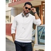 COOFANDY Men’s Hoodie Pullover Hooded Sweatshirt Casual Fashion Solid Fall(White)