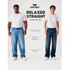 COOFANDY Mens Jeans Relaxed Fit Stretch Denim Straight Leg Casual Pants(Sky Blue)