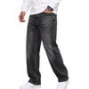 COOFANDY Mens Jeans Relaxed Fit Stretch Denim Straight Leg Casual Pants(Smoky Grey)