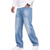 COOFANDY Mens Jeans Relaxed Fit Stretch Denim Straight Leg Casual Pants(Stone Blue)