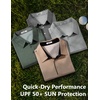 COOFANDY Men’s Long Sleeve Polo Shirt Collared Performance Golf Shirts(Khaki)