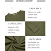 COOFANDY Men’s Long Sleeve T-Shirts Crew Neck Regular-Fit Tee Shirts Casual Basic Tshirts(Army Green)