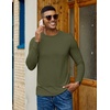 COOFANDY Men’s Long Sleeve T-Shirts Crew Neck Regular-Fit Tee Shirts Casual Basic Tshirts(Army Green)