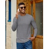 COOFANDY Men’s Long Sleeve T-Shirts Crew Neck Regular-Fit Tee Shirts Casual Basic Tshirts(Athletic Heather)