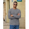COOFANDY Men’s Long Sleeve T-Shirts Crew Neck Regular-Fit Tee Shirts Casual Basic Tshirts(Athletic Heather)