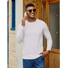 COOFANDY Men’s Long Sleeve T-Shirts Crew Neck Regular-Fit Tee Shirts Casual Basic Tshirts(Black&white)